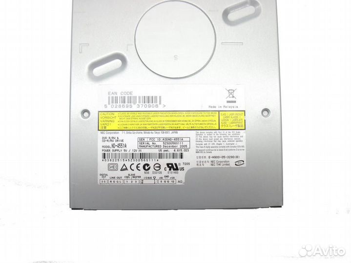 Оптический привод IDE dvdrw NEC ND-4551A