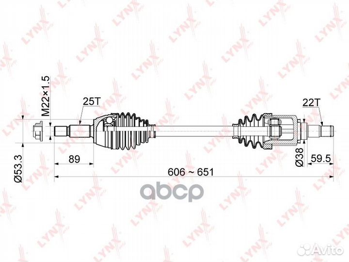 Привод в сборе L CD1047 lynxauto
