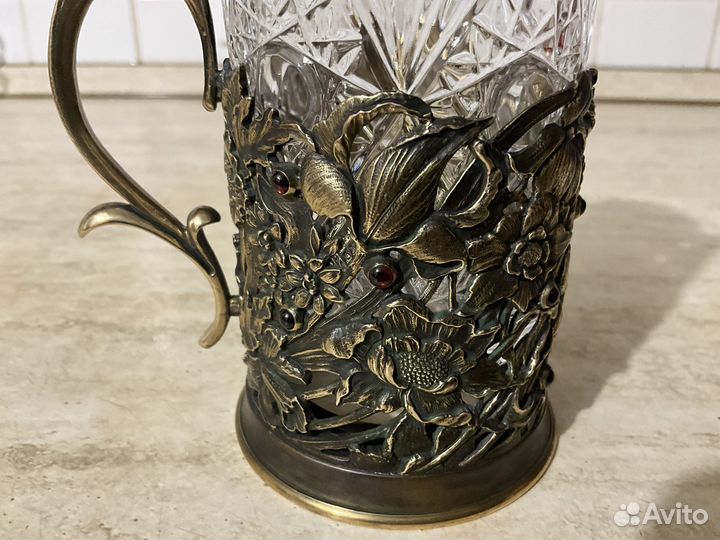 Подстаканник Цветы бронза автор Ю. Киреев