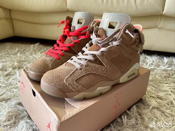 Jordan 6 Retro British Khaki Travis Scott оригинал