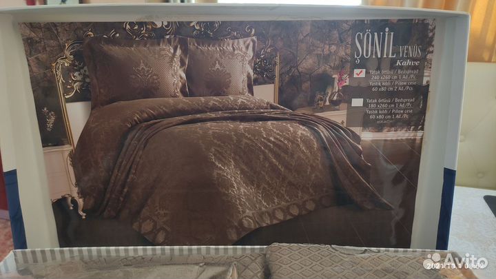 Покрывало ambiance жаккардовое с наволочками venus