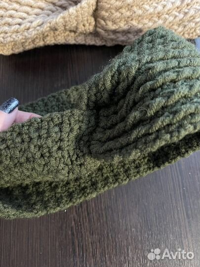 Повязка на голову вязаная