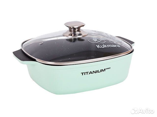 Кастрюля-жаровня квадратная с антипригарным