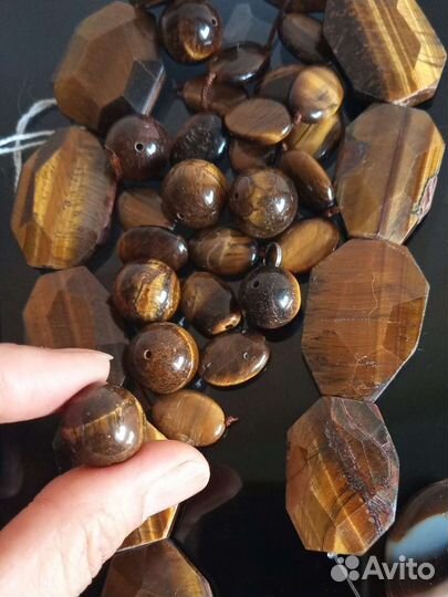 Бусины из натурального камня. Агат, тигровый глаз