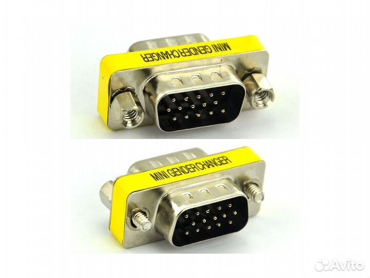 Адаптер-переходник gsmin DB15 VGA (M) - VGA (M)