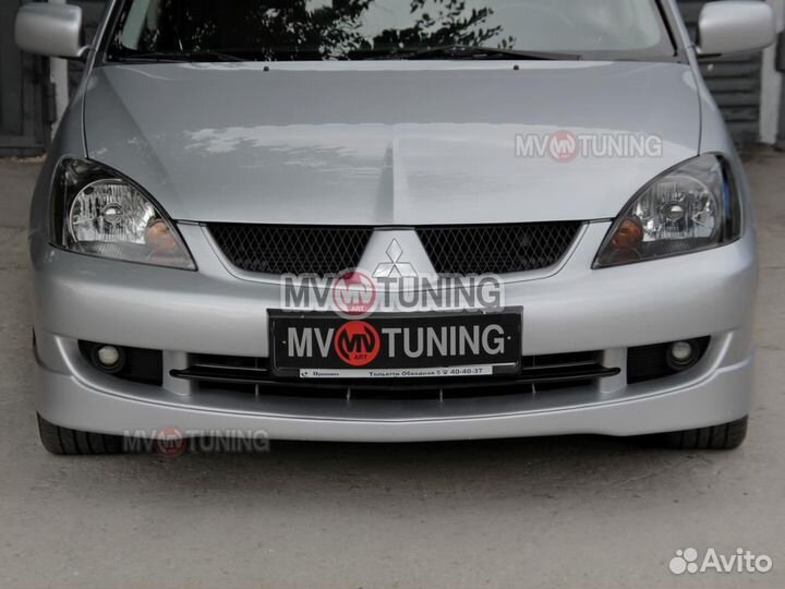 Юбка переднего бампера Sport на Mitsubishi Lancer