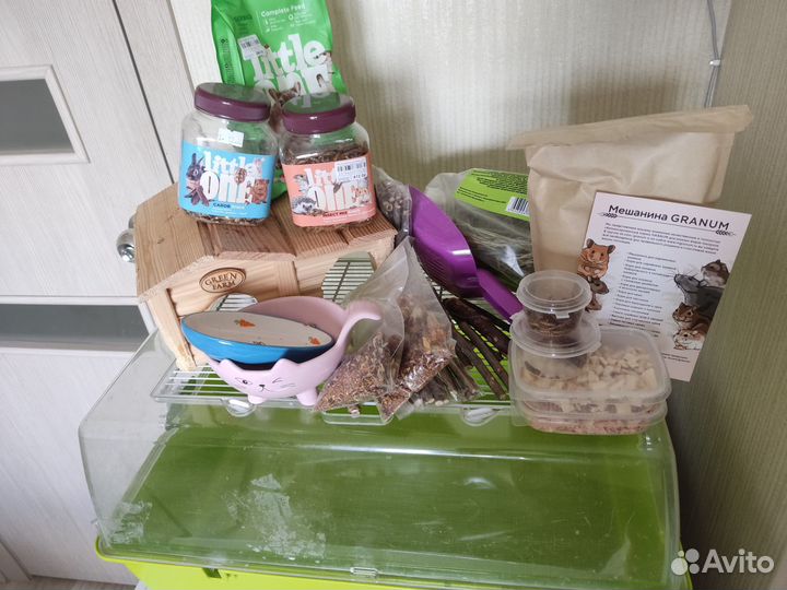 Клетка дюна для грызунов Ferplast, корм, домик итд