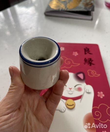 Старинная чернильница Гжель, фарфор