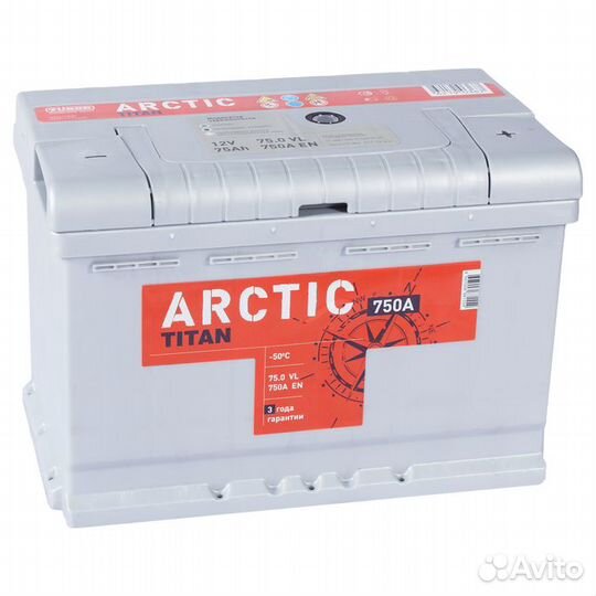 Аккумулятор Titan arctic 75R обр. пол. 75 Ач