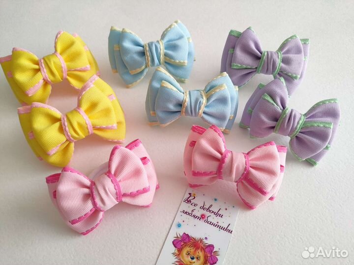 Бантики для волос 7 см