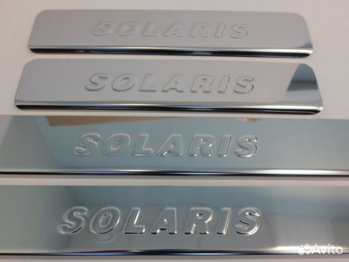Накладки на пороги Hyundai Solaris 2010-2014