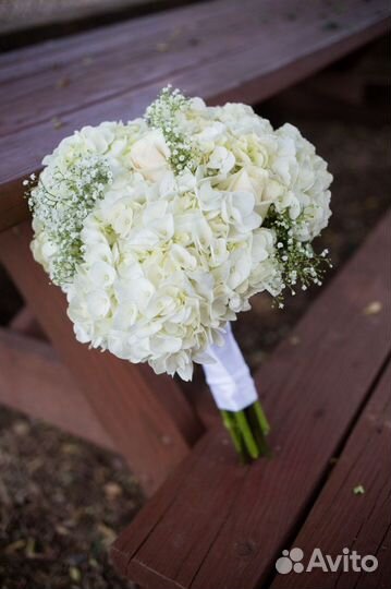 Букет невесты из гортензии