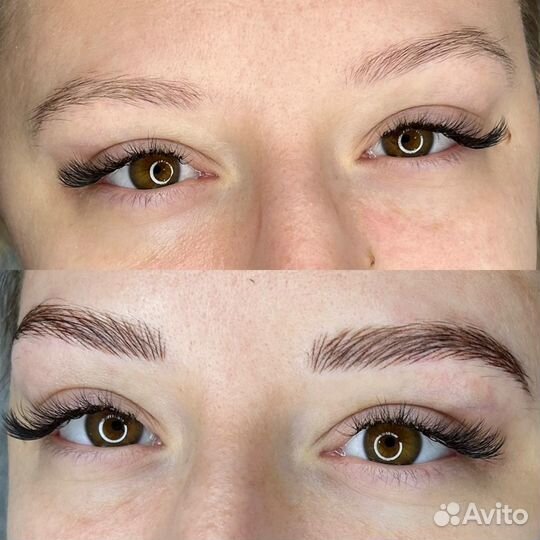 Брови в волосковой аппаратной технике