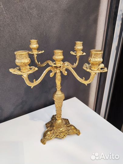 Подсвечник латунь