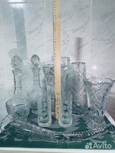 Хрусталь/вазы,графины,стаканы,рог изобилия,2010г