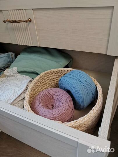 Корзина плетёная из хлопковое ткани