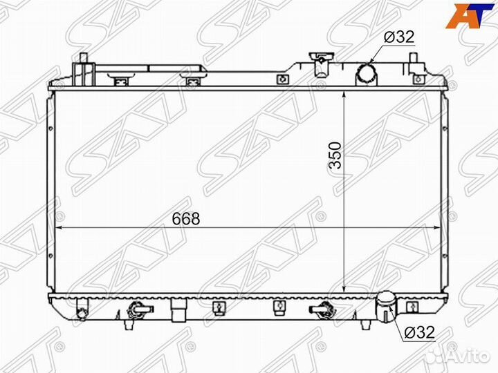 Радиатор honda CR-V 95-01
