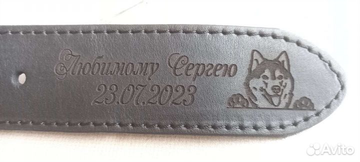 Мужской кожаный ремень ручн. работы. Из натуркожи