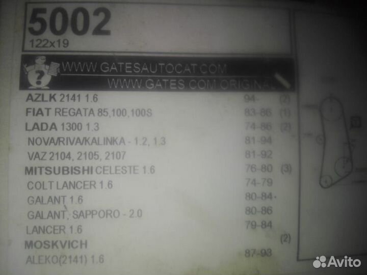 Ремень грм gates 5002