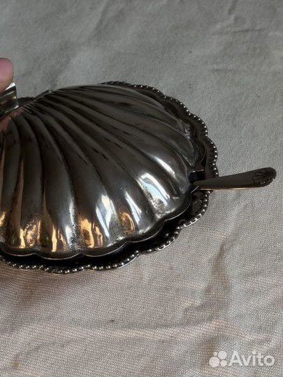 Икорница Ракушка винтаж Англия