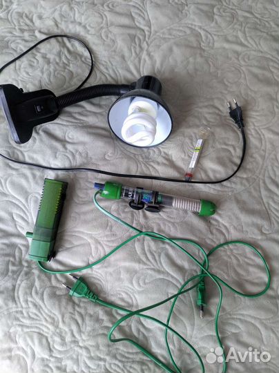 Для аквариума/террариума фильтр, лампа, нагрев