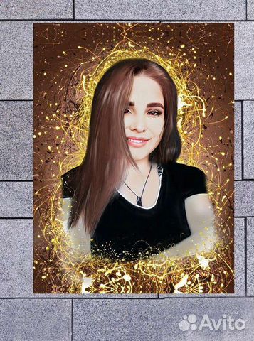 Фото картина (портрет) на холсте, печать на холсте