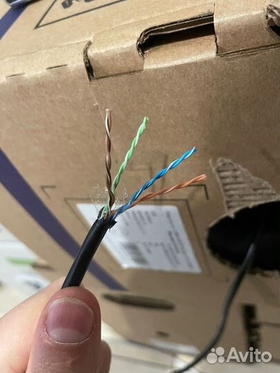 Витая пара уличная UTP,cat 5e, медь,8 жил, 0.52 мм