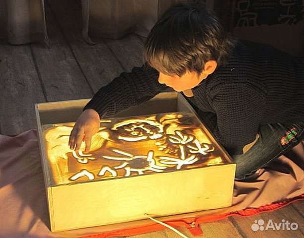 Ящик для рисования песком с подсветкой