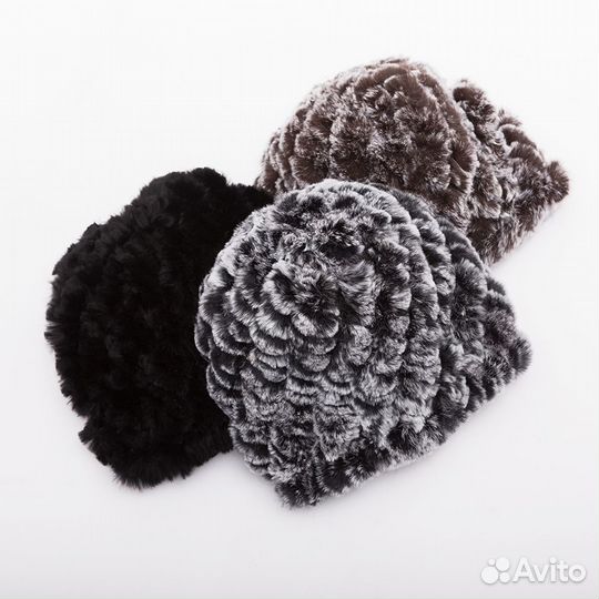 Зимняя шапка из меха кролика