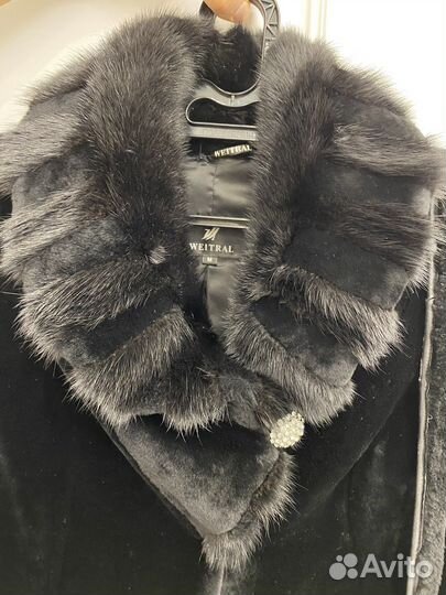 Шуба мутон + норка