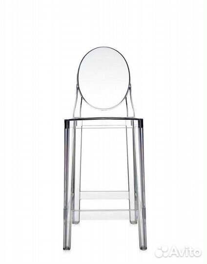 Стул полубарный Kartell прозрачный Италия