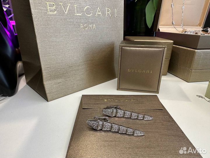 Серьги и кольцо Bulgari Serpenti Viper