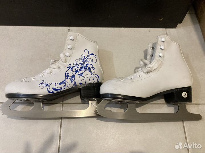 Коньки белые д/девочки, белые 35-36 р-р