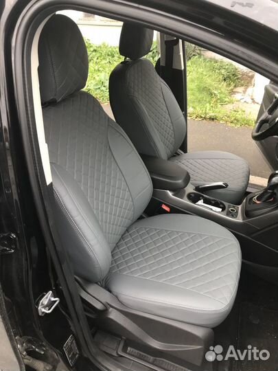 Модельные автомобильные чехлы из экокожи ромб