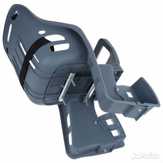 Велокресло заднее, крепление на багажник, цвет сер