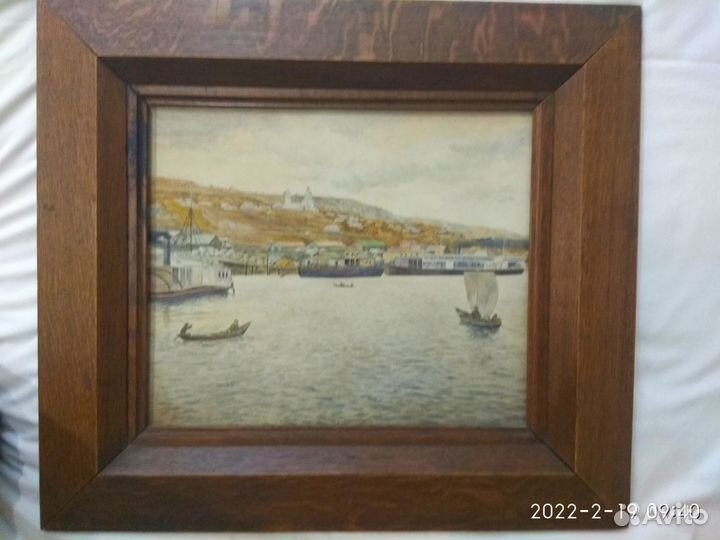 Акварель. Симбирск 19 век.Архангельский Д