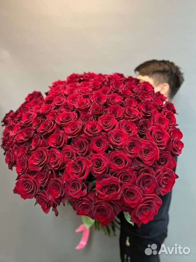 Роза крупная любой цвет и длина 60см, 70см, 80см