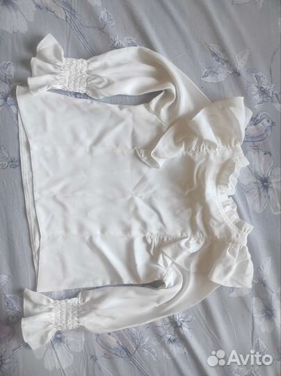 Блузка белая школьная 122 128