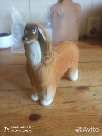 Афганская борзая.фарфоровая фигурка
