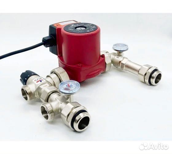 Коллектор для теплого пола на 10 выходов в сборе