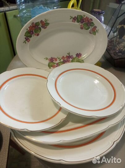 Блюдо, большие тарелки СССР зик