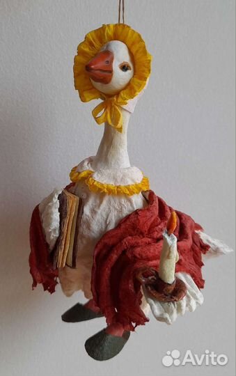 Ватная игрушка гусыня