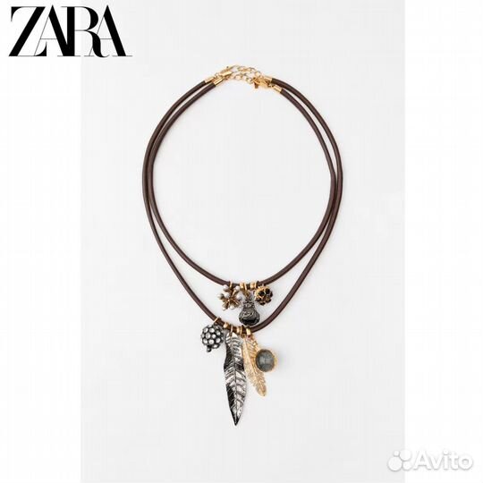 Колье Zara на шнурке