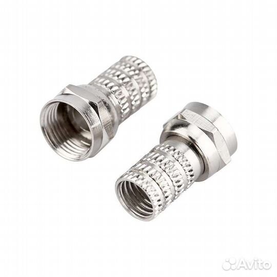 Коннектор разъём F для кабеля RG-6\8x латунь 100шт