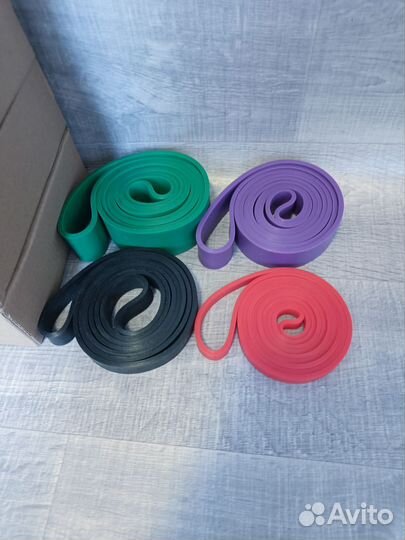 4 петли комплект. Резина. Подтягивания