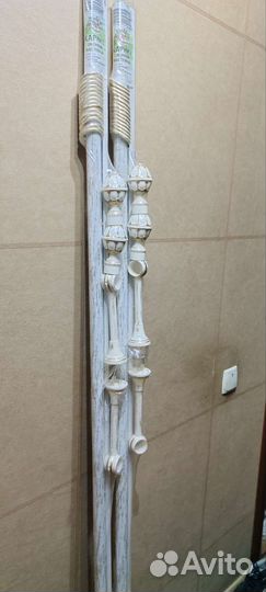 Карниз мет. двухрядный новый 1,6 м 2 шт