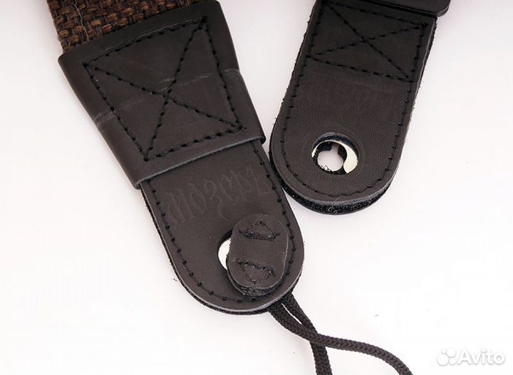 Ремень для гитары, кож. наконечники c фиксатором