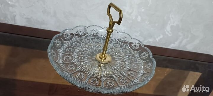 Ваза для фруктов хрусталь