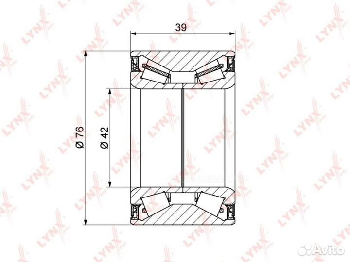 Lynxauto WB-1340 Комплект подшипника ступицы колес