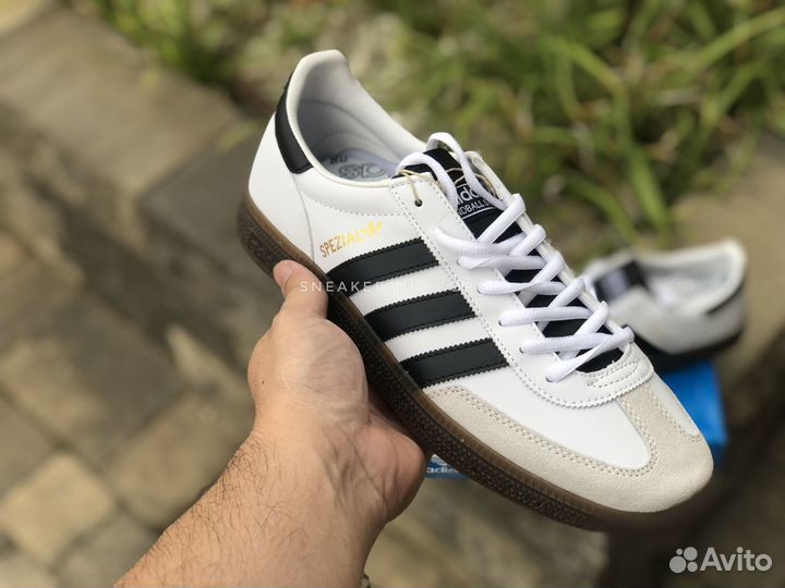 Кроссовки Adidas Handball Spezial White Black Gum